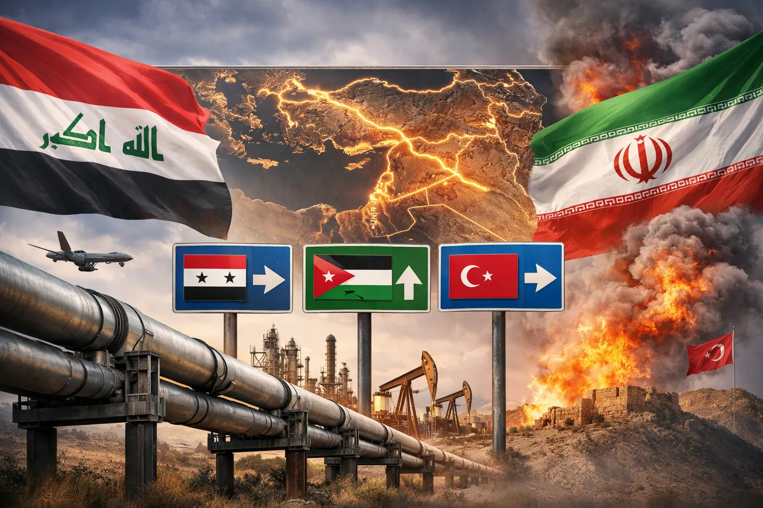 العراق يدرس تصدير النفط عبر سوريا والأردن وتركيا بسبب حرب إيران 